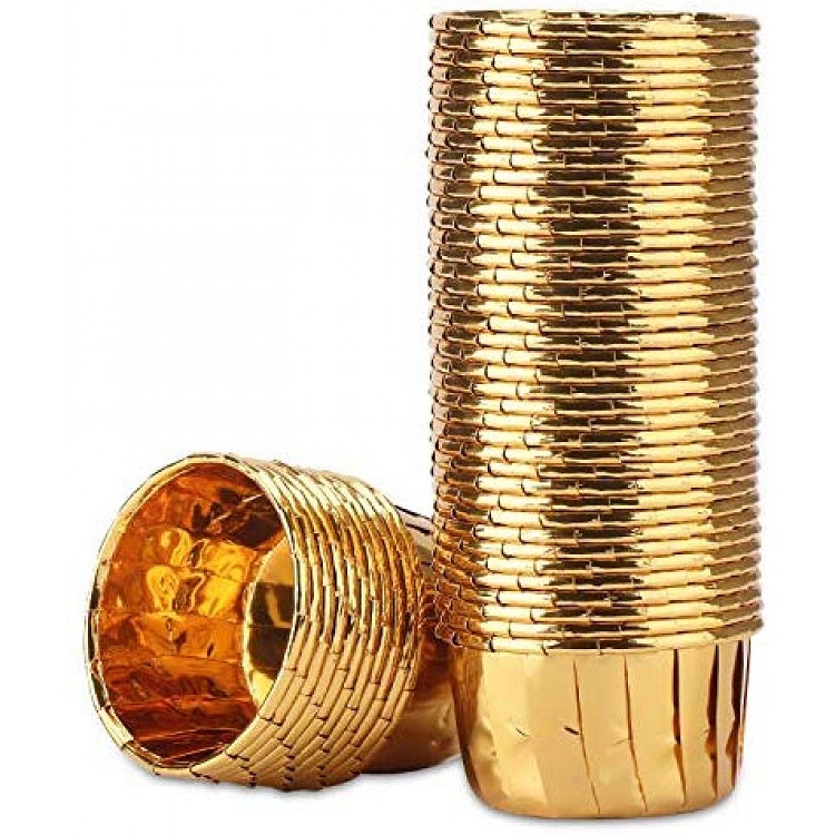 Metallic Gold Baking Cups – Pack 50