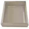 Silver Chocolate Box with Clear Sleeve 14x16.5cm - Pack of 10