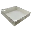 Clear Lid Box with Scallop Edge - 9x9x2"